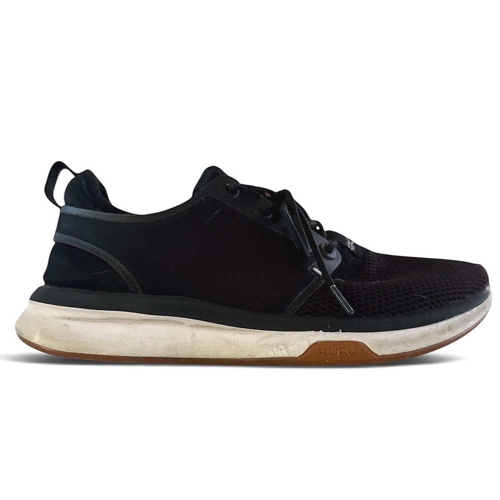 Kuru Atom Women's Black Athletic Walking Sneakers Gum Sole